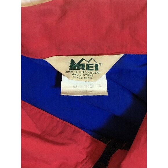 VTG Vintage REI Mens MEDIUM Royal Blue/Red Full-Zip L/S WINDBREAKER Jacket EUC - Picture 6 of 6